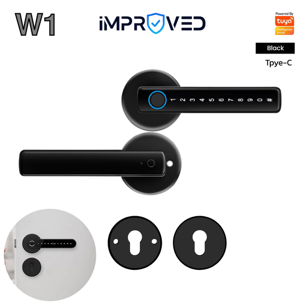 Improved W1 Smart Lock – قفل ذكي W1 إمبروفد "بدون تخريم"