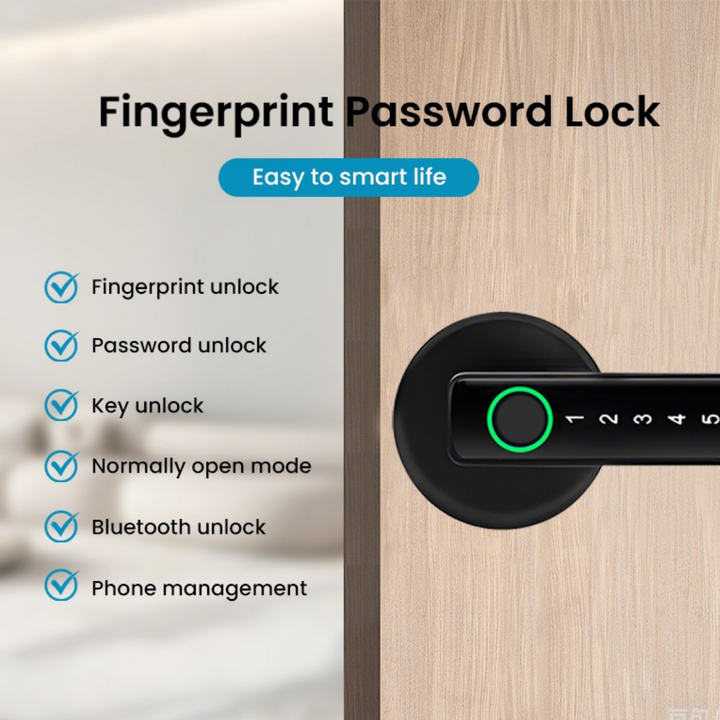 Improved W1 Smart Lock – قفل ذكي W1 إمبروفد "بدون تخريم" Newtech Store