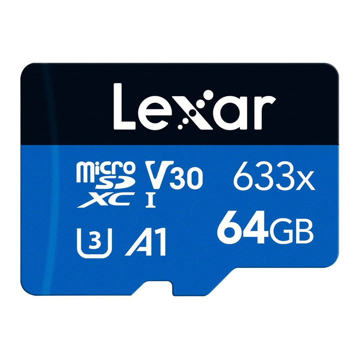 كرت ذاكرة Lexar microSDXC – 64GB، سرعة 633x، فئة A1، V30، U3 - Newtech Store