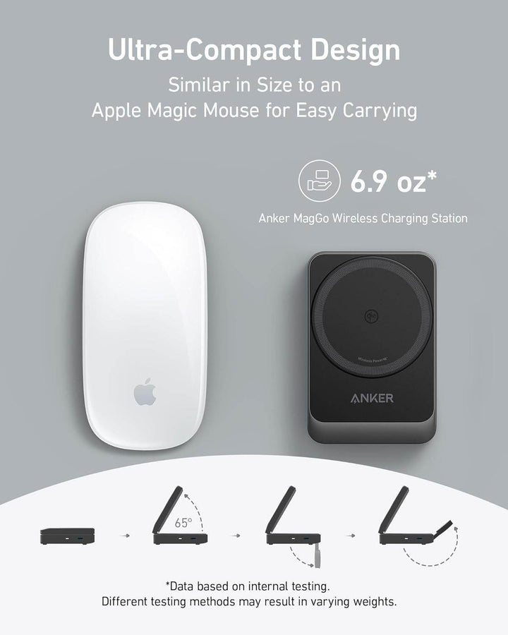 Anker MagGo (15W، قابل للطي 3 في 1) – شحن متعدد الاستخدام اسود - Newtech Store