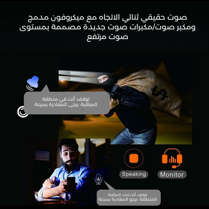 كاميرا إمبروفد مراقبة خارجية فور كي زوم S1 طاقة شمسية Newtech Store