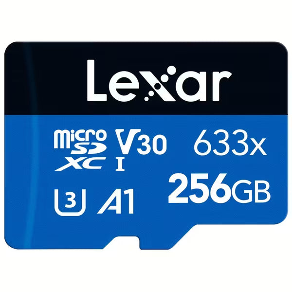 كرت ذاكرة Lexar 633x عالية الأداء microSDHC/microSDXC UHS-I ( 256 GB )