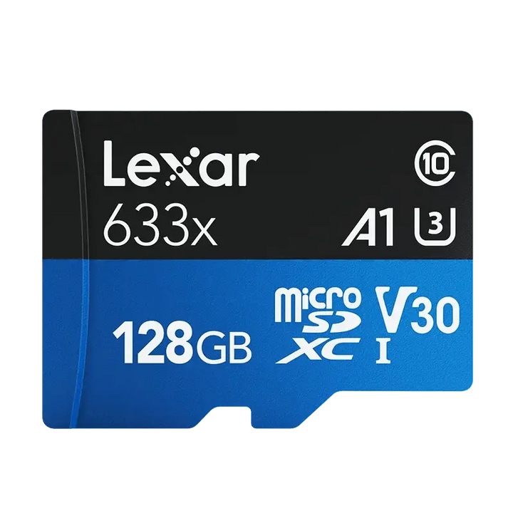 بطاقة ذاكرة Lexar microSDXC 128GB – أداء عالي، سرعة 633x، فئة A1، V30، U3 - Newtech Store