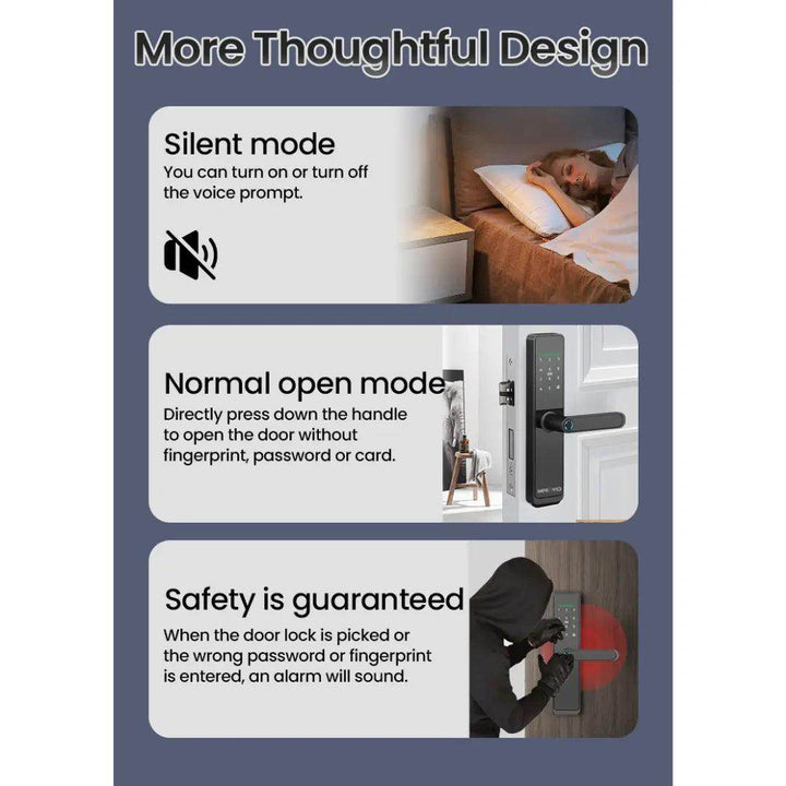 إمبروفيد قفل باب ذكي إصدار Smart Lock S630 - Newtech Store