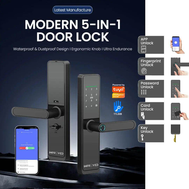 إمبروفيد قفل باب ذكي إصدار Smart Lock S630 - Newtech Store