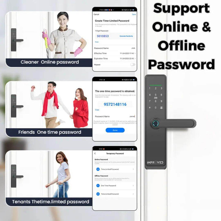 إمبروفيد قفل باب ذكي إصدار Smart Lock S630 - Newtech Store