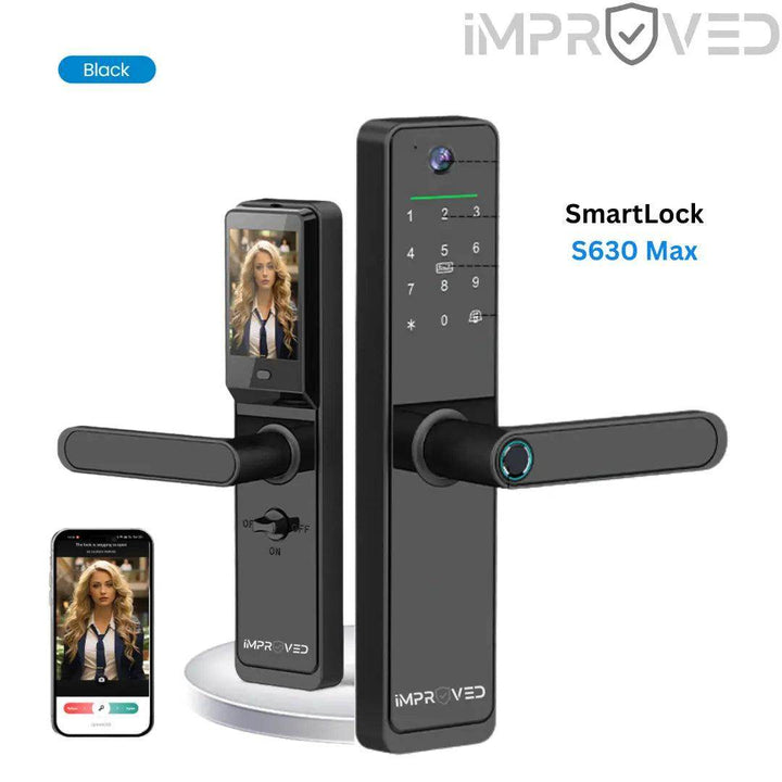 إمبروفيد قفل باب ذكي Smart Lock S630 Max كاميرا و شاشة - Newtech Store