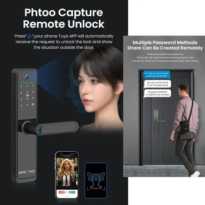 إمبروفيد قفل باب ذكي Smart Lock S630 Max كاميرا و شاشة - Newtech Store