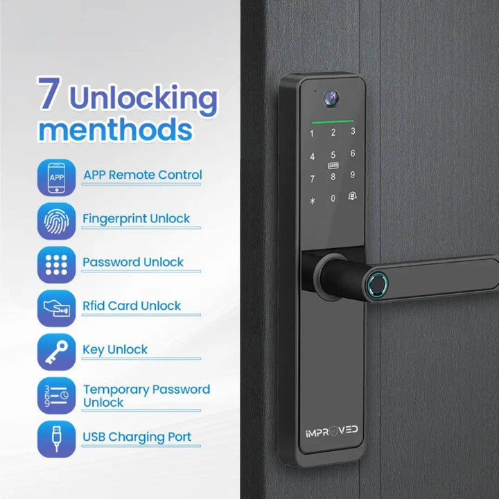 إمبروفيد قفل باب ذكي Smart Lock S630 Max كاميرا و شاشة - Newtech Store