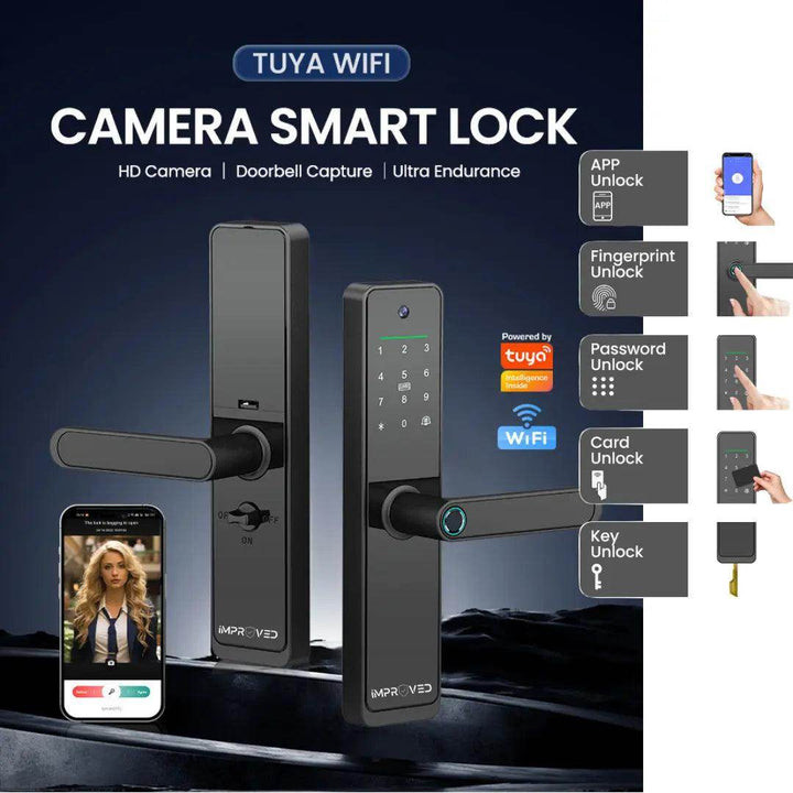 إمبروفيد قفل باب ذكي Smart Lock S630 Pro مع كاميرا - Newtech Store