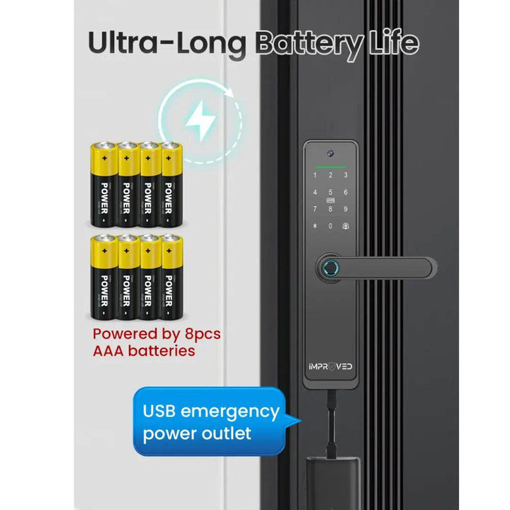 إمبروفيد قفل باب ذكي Smart Lock S630 Pro مع كاميرا - Newtech Store