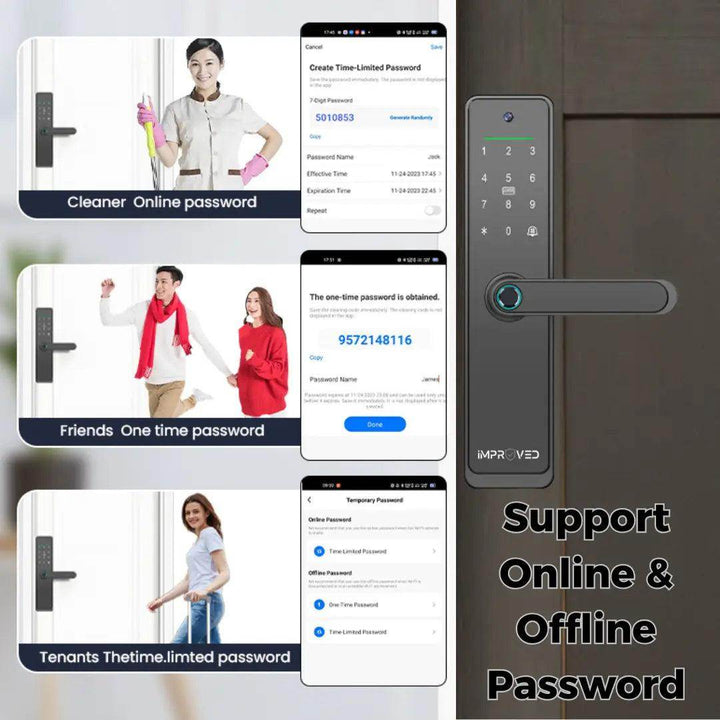 إمبروفيد قفل باب ذكي Smart Lock S630 Pro مع كاميرا - Newtech Store