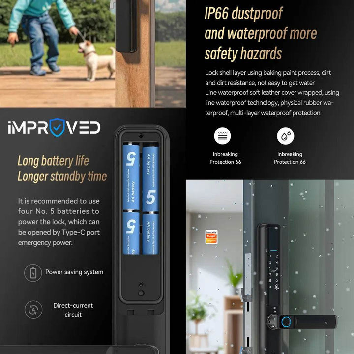إمبروفيد قفل باب ذكي SmartLock S954 Pro - Newtech Store