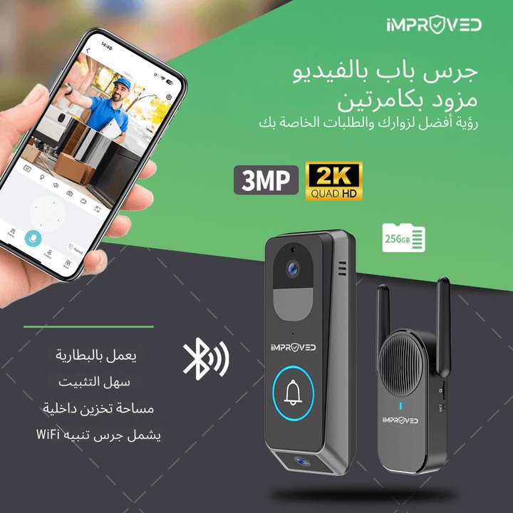 جرس إمبروفيد وكاميرا مراقبة بعدستين للبيت الذكي - IRS - 1 - Newtech Store
