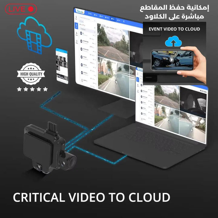 جيمي داش كام مراقبة السايق للتتبع المباشر "ثلاث كاميرات"JC450 - Newtech Store