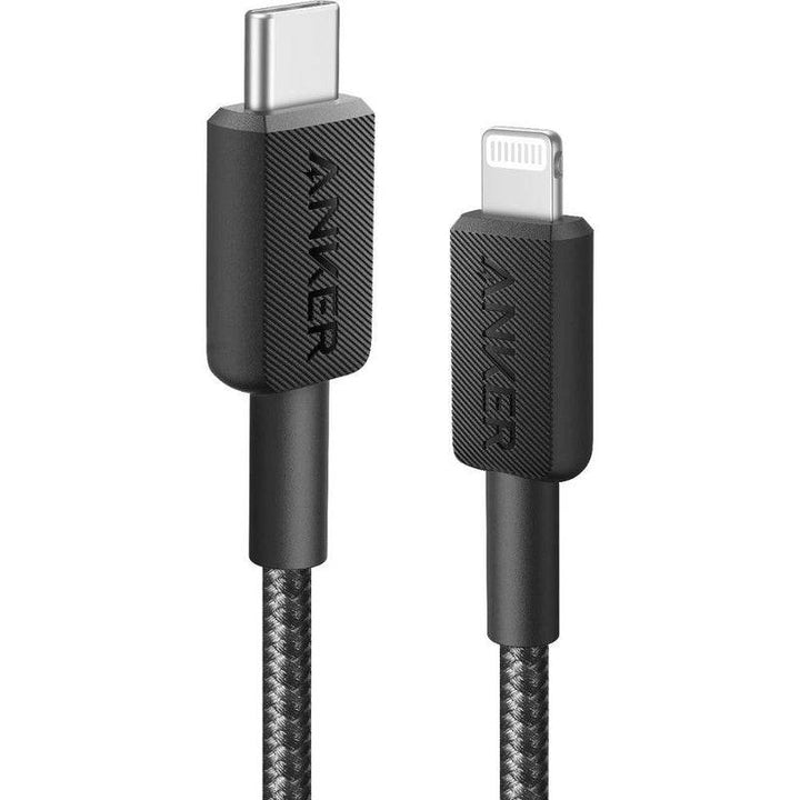 كابل أنكر 322 – USB - C إلى Lightning مضفّر (0.9 متر) – أسود - Newtech Store