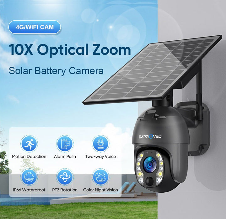 كاميرا إمبروفد مراقبة خارجية فور كي زوم x10 - Newtech Store