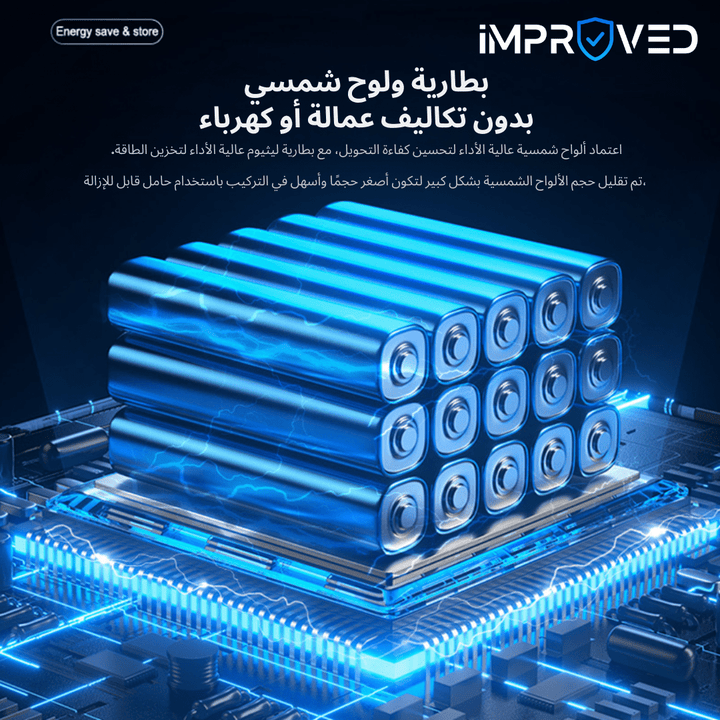 كاميرا إمبروفد مراقبة خارجية فور كي زوم x99 "لوحين طاقة شمسية" - Newtech Store