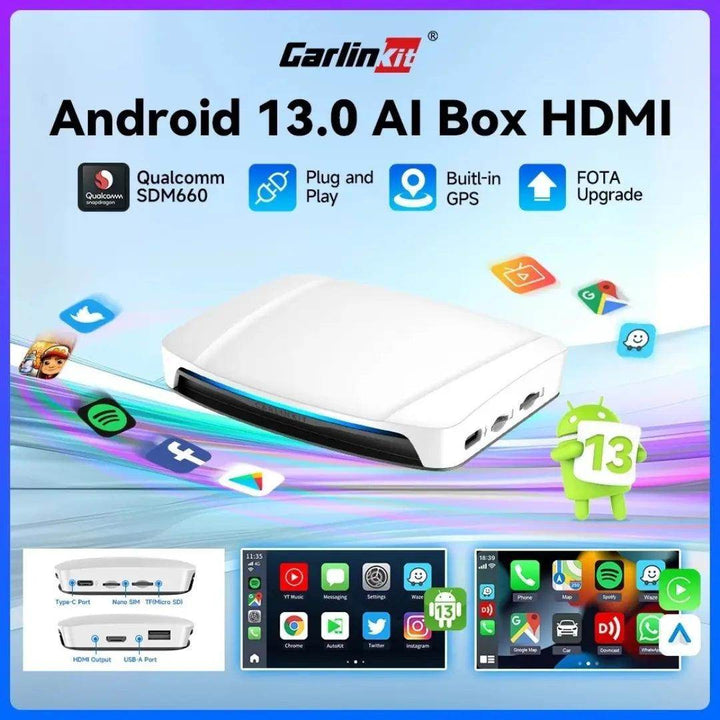 قطعة Ai Box Ultra TV SDM660 كارلنكيت الترا تي في - أندرويد 13 - Newtech Store
