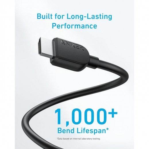 كيبل أنكر HDMI 2.1 – بدقة 8K وطول 1.8 متر – أسود - Newtech Store
