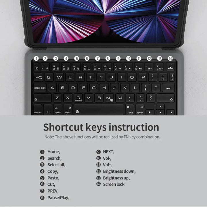 كيبورد وكفر 2 في 1 لأجهز الأيباد المتنوعة - Newtech Store