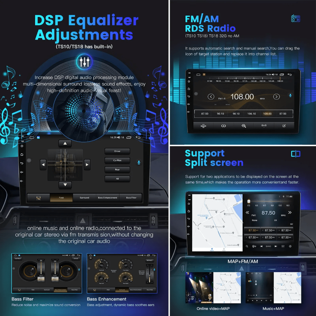 RIDELUX QLED 10 CAR SCREEN
