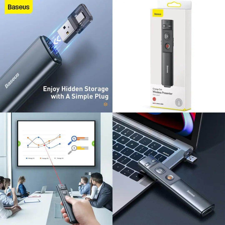 ريموت تحكم ومقدم العرض (برزنتيشن) لاسلكي مع ليزر - Newtech Store